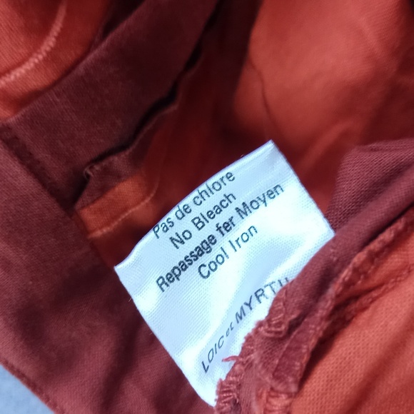 Vintage Michel Harcourt Paris Women's Skirt Orange Block Pattern - Picture 11 of 11